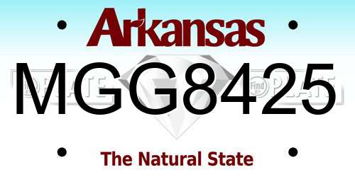 MGG8425 Arkansas License Plate