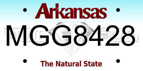 MGG8428 Arkansas License Plate