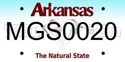 MGS0020 Arkansas License Plate