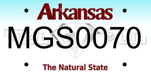 MGS0070 Arkansas License Plate