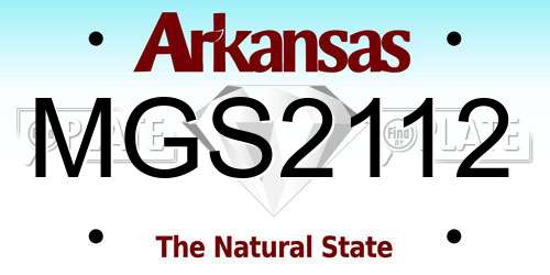 MGS2112 Arkansas License Plate