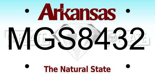 MGS8432 Arkansas License Plate