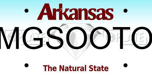 MGSOOTO Arkansas License Plate