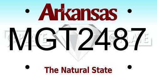 MGT2487 Arkansas License Plate
