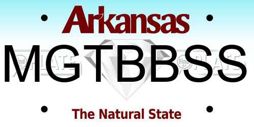 MGTBBSS Arkansas License Plate