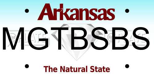 MGTBSBS Arkansas License Plate