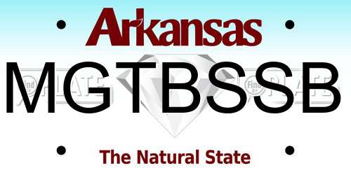 MGTBSSB Arkansas License Plate