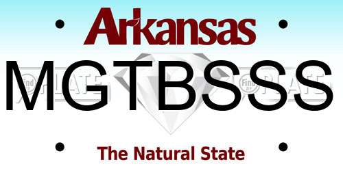 MGTBSSS Arkansas License Plate