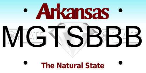 MGTSBBB Arkansas License Plate
