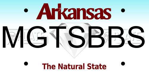 MGTSBBS Arkansas License Plate
