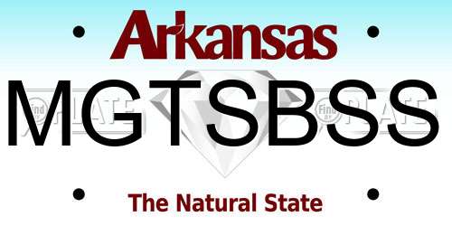 MGTSBSS Arkansas License Plate