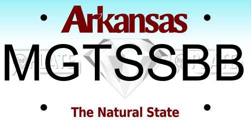 MGTSSBB Arkansas License Plate