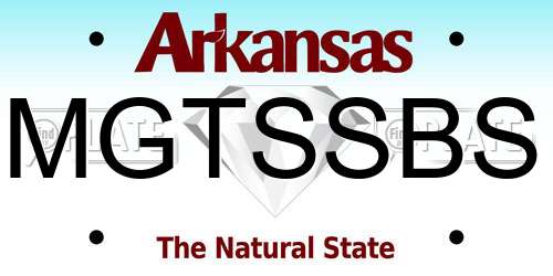 MGTSSBS Arkansas License Plate
