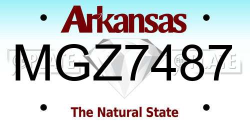 MGZ7487 Arkansas License Plate