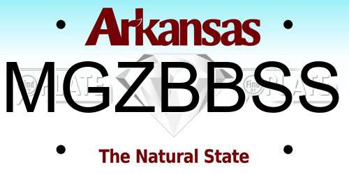MGZBBSS Arkansas License Plate