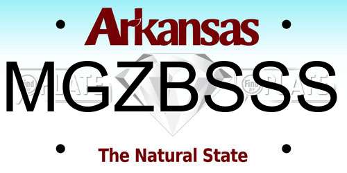 MGZBSSS Arkansas License Plate
