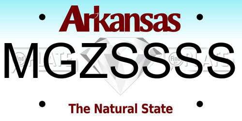 MGZSSSS Arkansas License Plate
