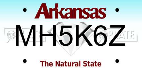 MH5K6Z Arkansas License Plate