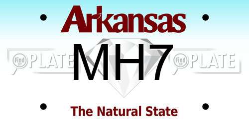 MH7 Arkansas License Plate