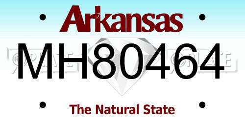 MH80464 Arkansas License Plate