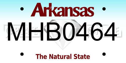 MHB0464 Arkansas License Plate