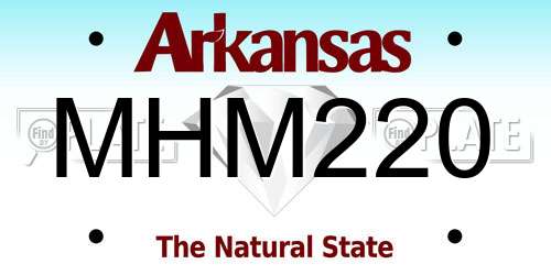 MHM220 Arkansas License Plate
