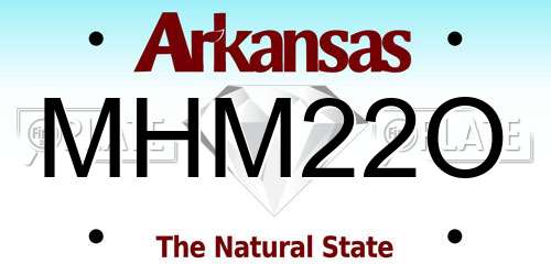 MHM22O Arkansas License Plate