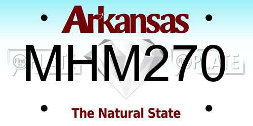 MHM270 Arkansas License Plate