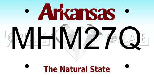 MHM27Q Arkansas License Plate