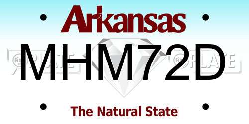 MHM72D Arkansas License Plate
