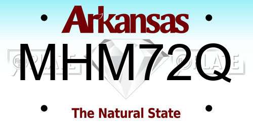 MHM72Q Arkansas License Plate
