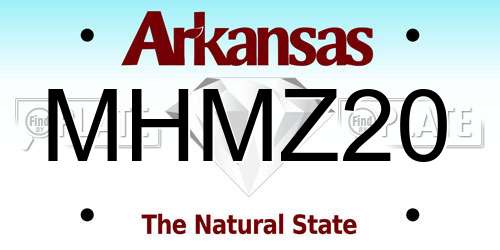 MHMZ20 Arkansas License Plate