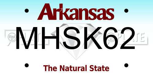 MHSK62 Arkansas License Plate