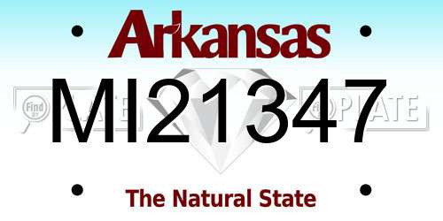 MI21347 Arkansas License Plate