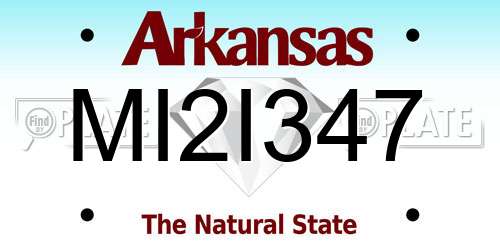 MI2I347 Arkansas License Plate