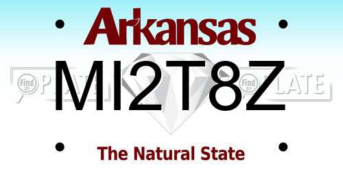 MI2T8Z Arkansas License Plate