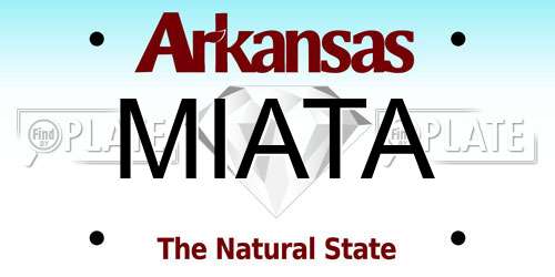 MIATA Arkansas License Plate