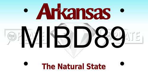 MIBD89 Arkansas License Plate