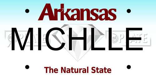MICHLLE Arkansas License Plate