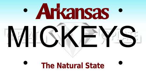 MICKEYS Arkansas License Plate