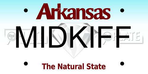 MIDKIFF Arkansas License Plate