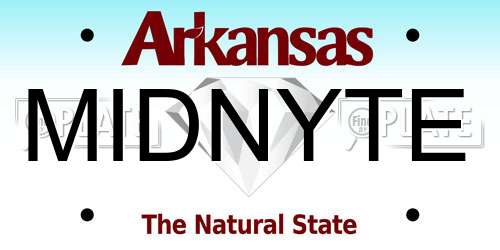 MIDNYTE Arkansas License Plate