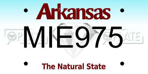 MIE975 Arkansas License Plate