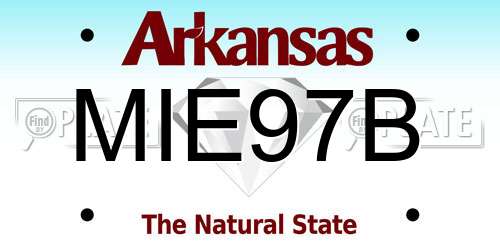 MIE97B Arkansas License Plate