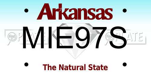MIE97S Arkansas License Plate