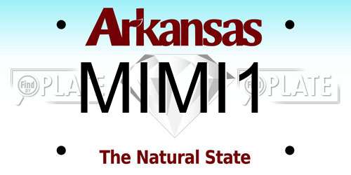 MIMI1 Arkansas License Plate