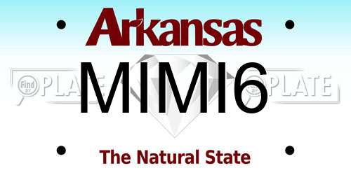 MIMI6 Arkansas License Plate