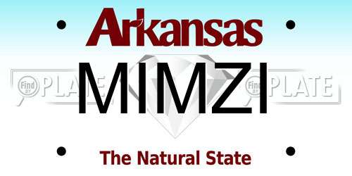 MIMZI Arkansas License Plate