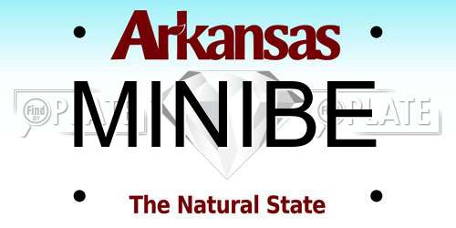 MINIBE Arkansas License Plate
