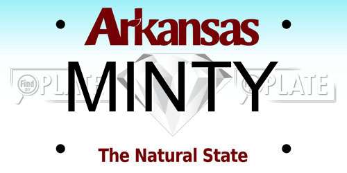 MINTY Arkansas License Plate